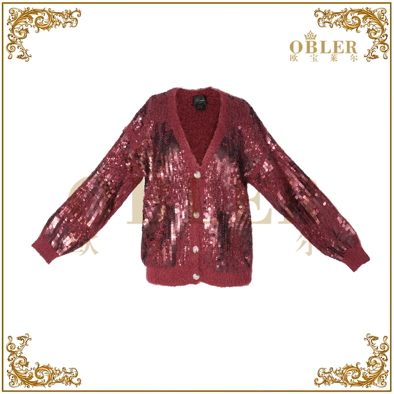 【欧宝莱尔】2025新款秋冬百搭款气质毛衣305-A-250187