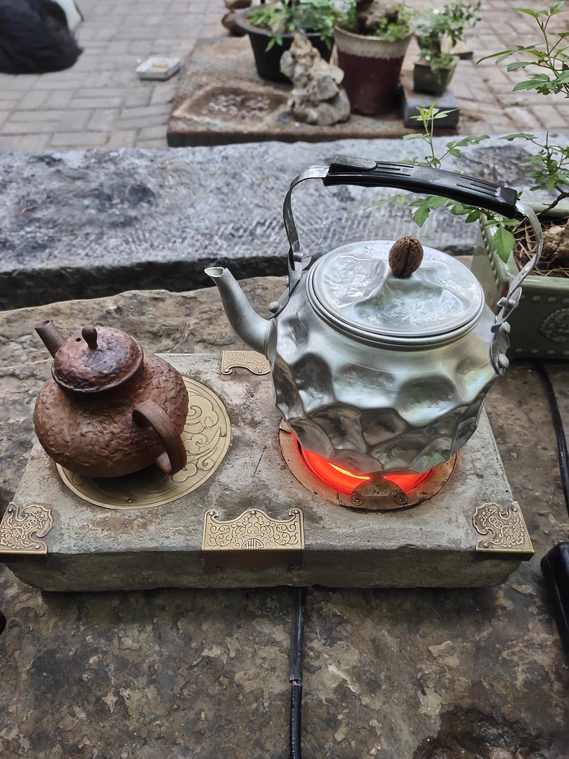 手敲无相纹陶瓷禅意铝壶煮水烧水壶家用耐热