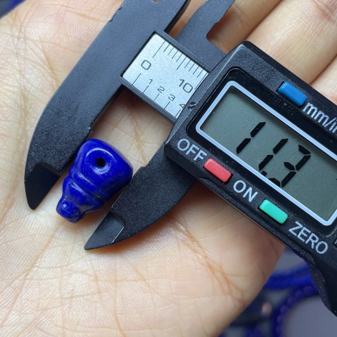 青金石未镶嵌11mm三通配饰