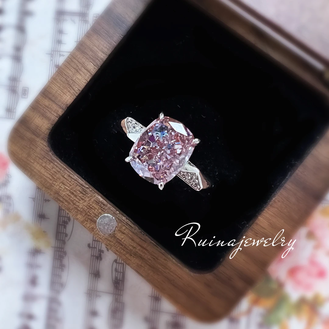 铜合金戒指 轻奢冰花戒指时尚气质优雅高级感小众精致设计款戒指