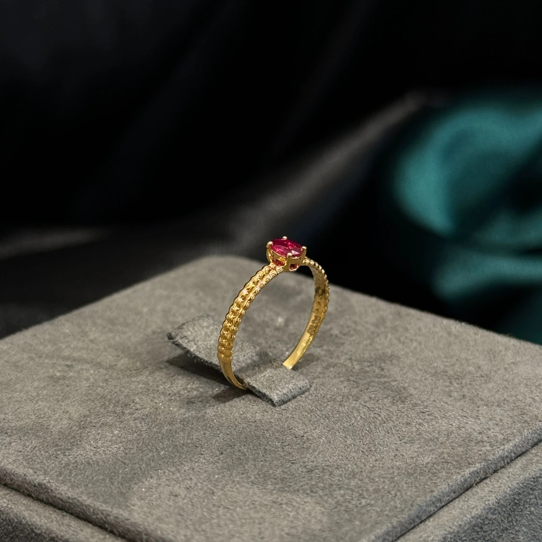 【石古会】18K金红宝石戒指【多样性发一】【HBS036.37】