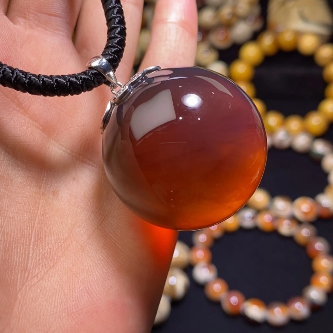 琥珀未镶嵌颈饰33mm