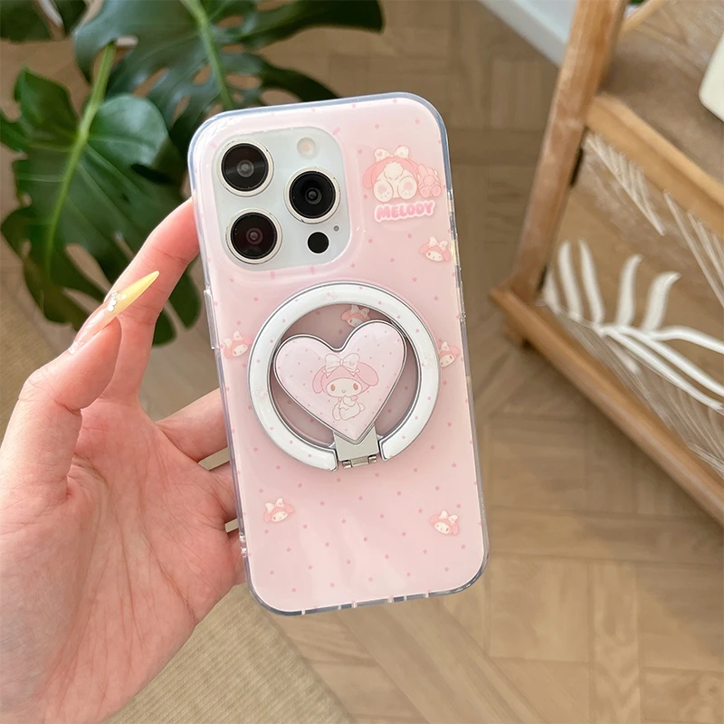 粉波点美乐蒂适用苹果17pro手机壳iPhone16promax可爱15pro磁吸14