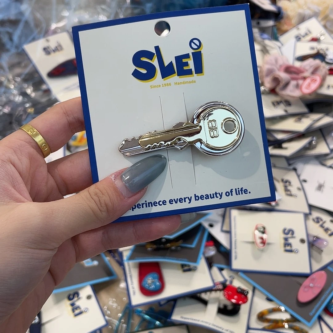 布艺非金属钥匙发夹