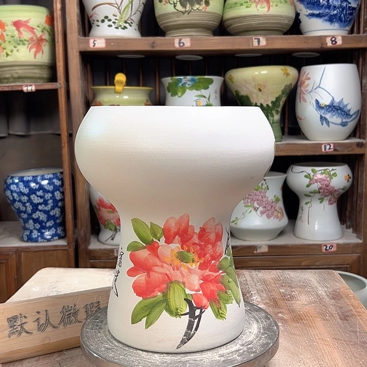 陶蘑菇牡丹新款新款陶瓷陶瓷微瑕