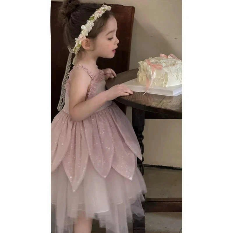 【Rainbow】2025春款洋气时髦精灵系粉色裙-66147