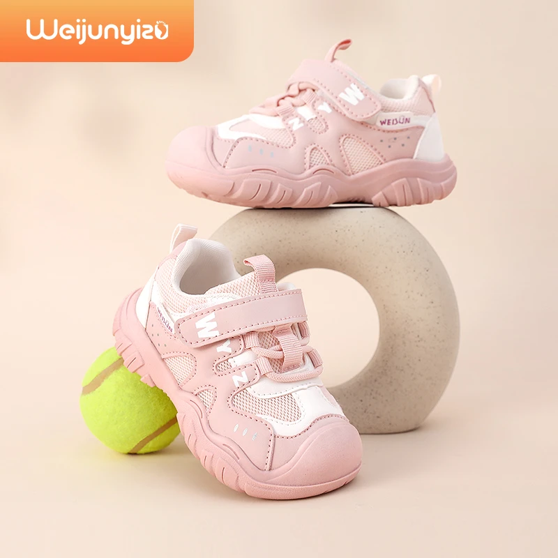 炜俊亿足儿童运动鞋女童2025春秋新款户外休闲鞋软底机能鞋小童鞋