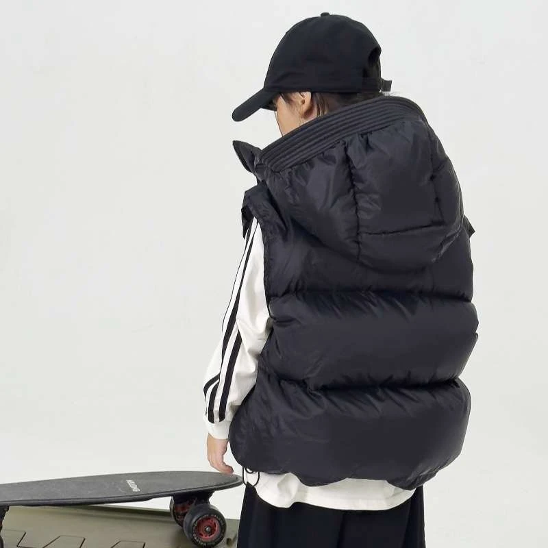 FAVMARTHA三防男童女童羽绒马甲韩版中大童2025冬装新款加厚面包