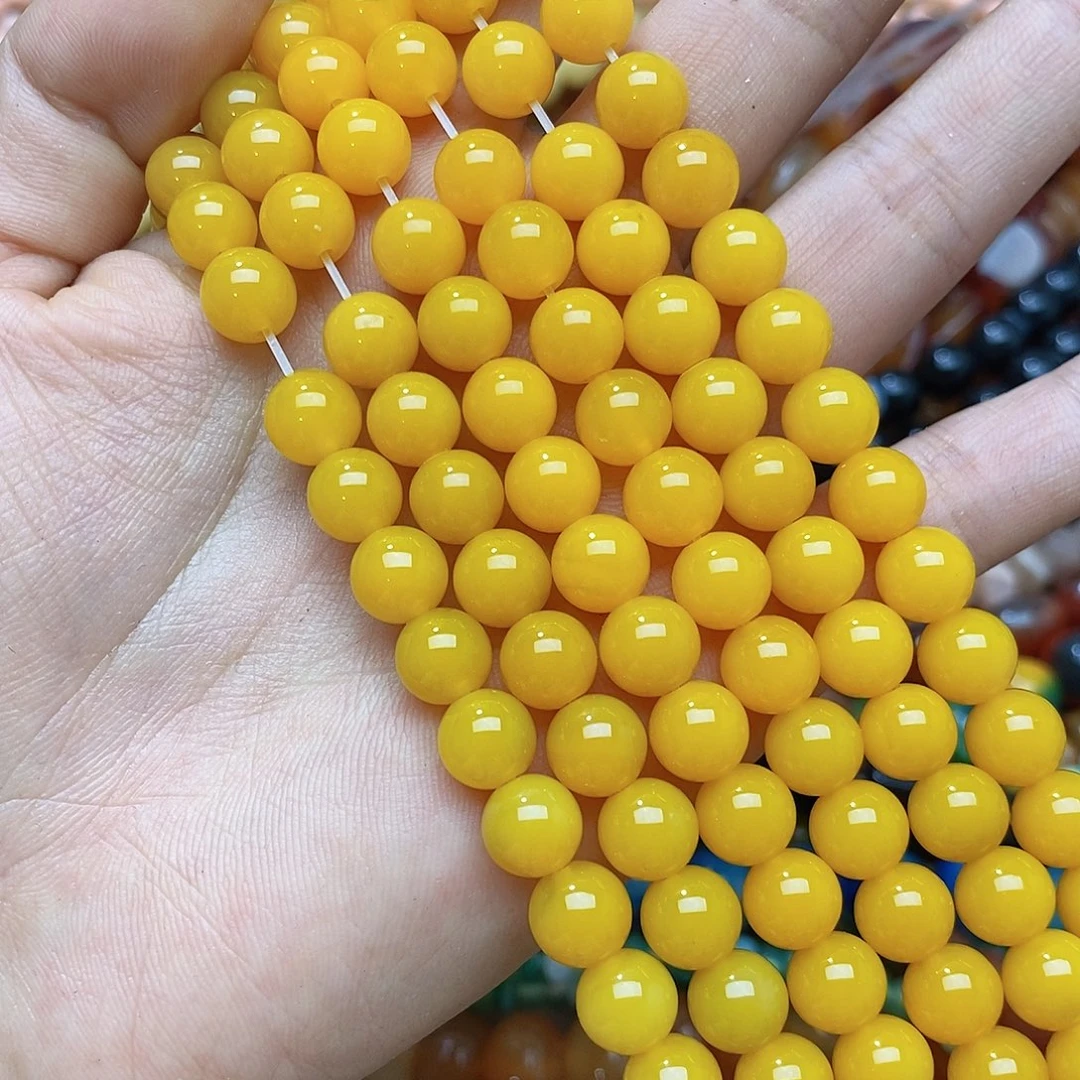 未镶嵌玛瑙/玉髓珠宝半成品卡八黄玛瑙一条
