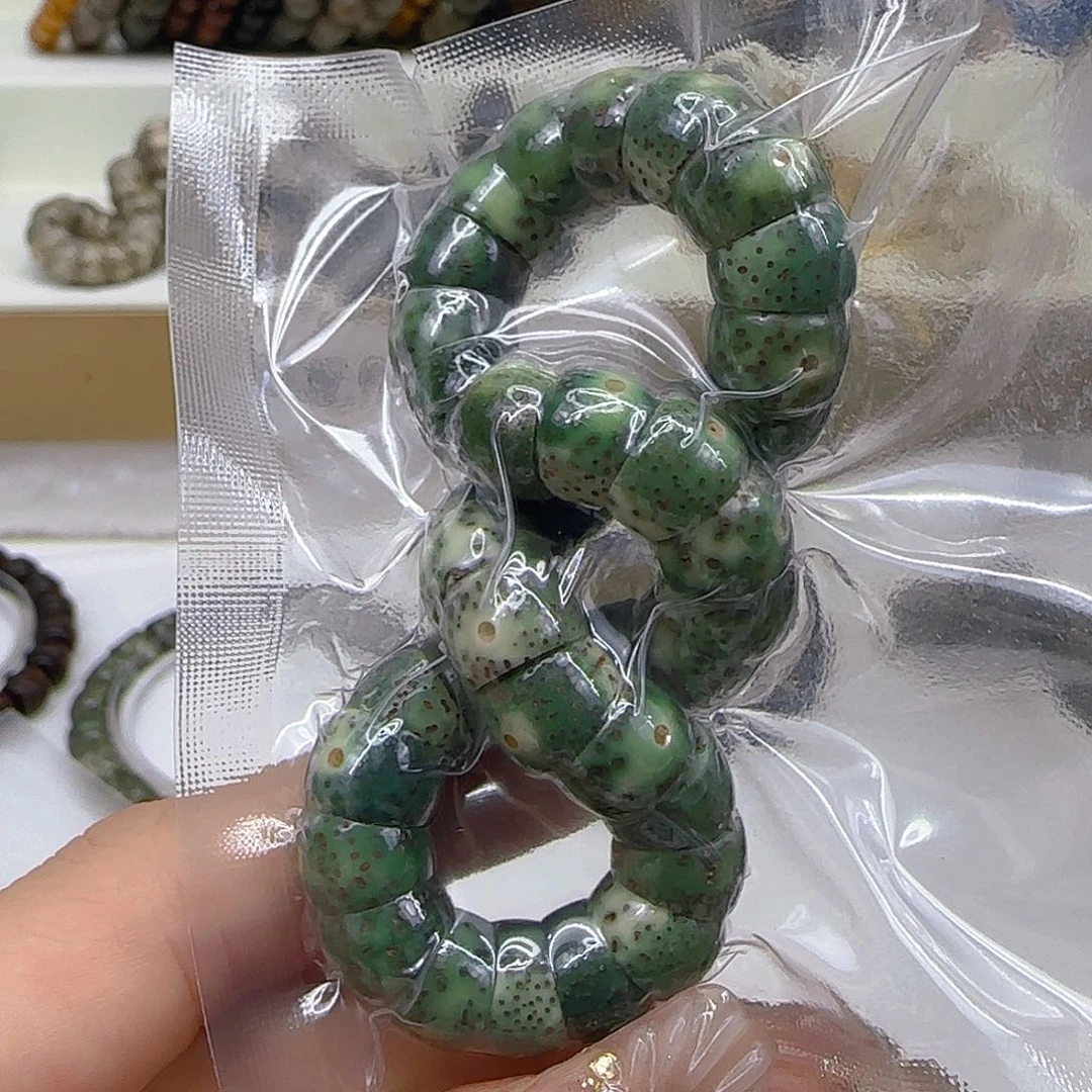 星月菩提手串58荣耀绿星月菩提1.0大肠单圈
