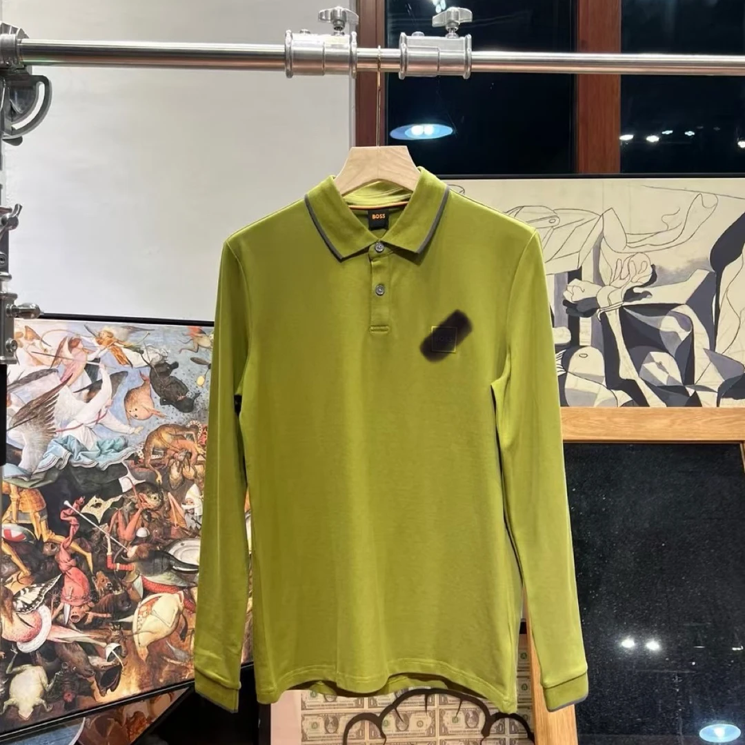 纯原老板 商务气质款男款长袖绿色