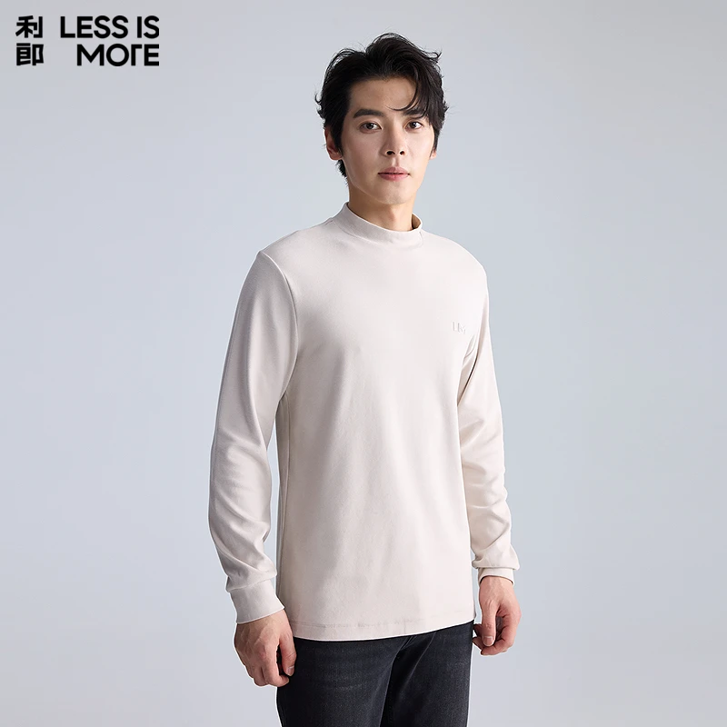 利郎【柔软舒适】半高领休闲简约潮流百搭时尚抗皱易打理上衣秋季男