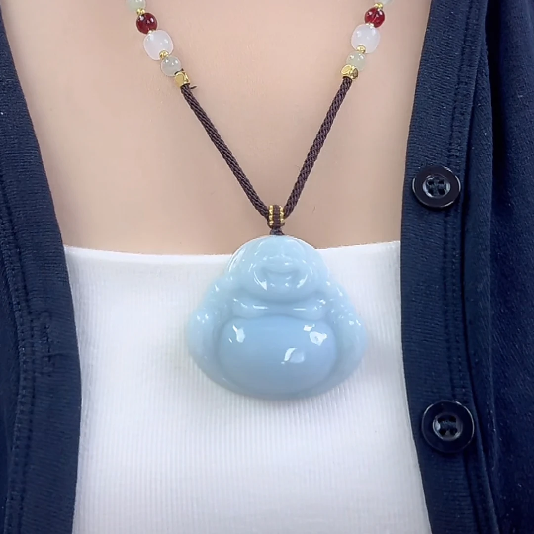 官方正品翡翠A货佛公吊坠（多样性发货发一件）宽45-50高42厚11送绳