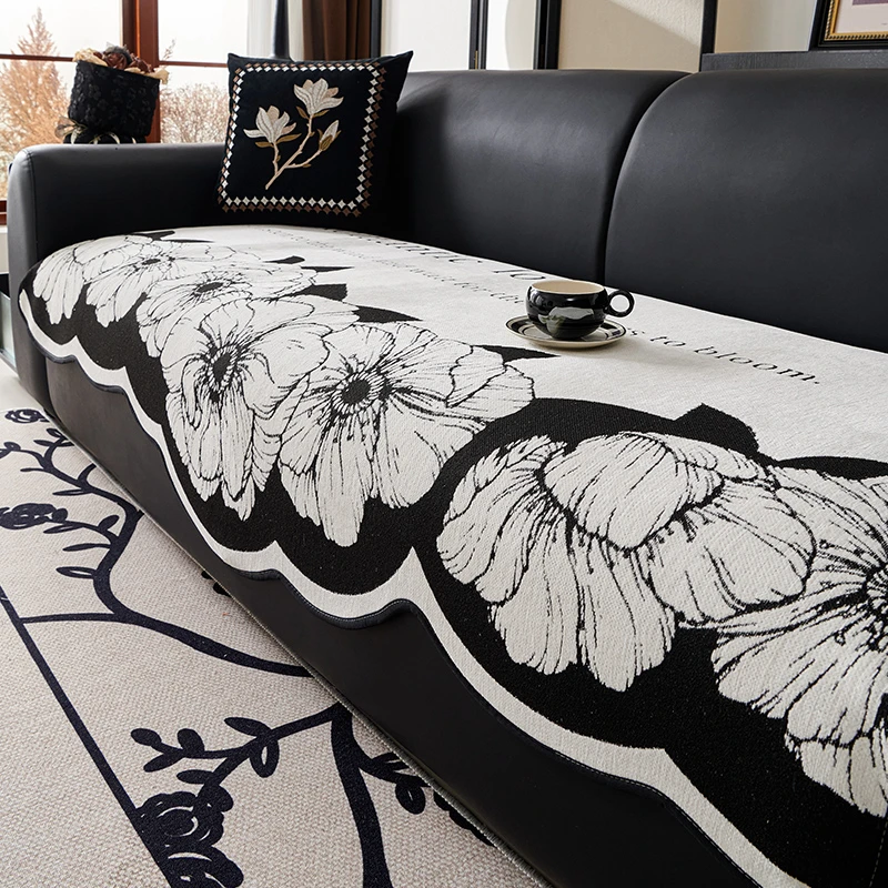 (异形花杳)异形沙发垫四季通用轻奢高级感防滑沙发盖布沙发冰垫