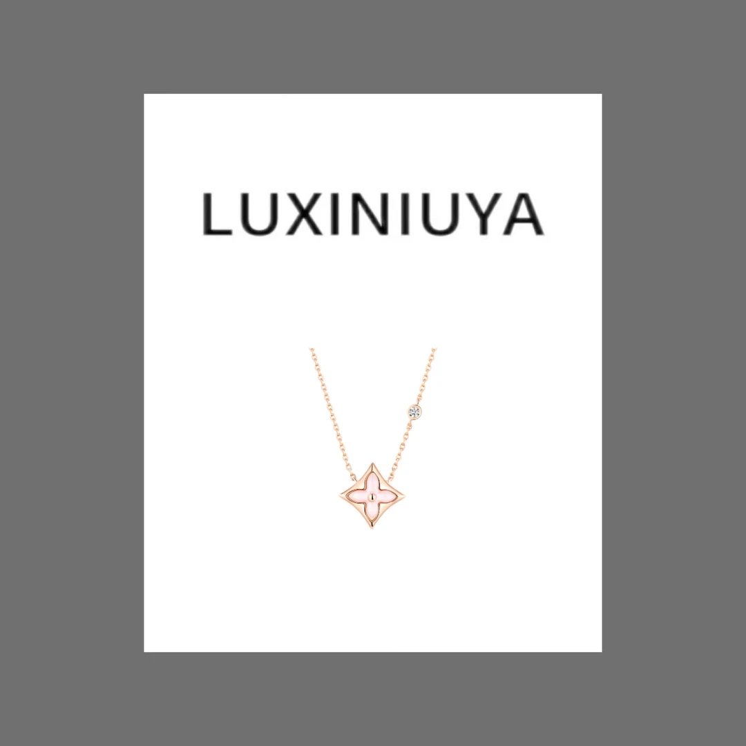 非金属合成锆石项链 【LUXINIUYA】高定老花经典老花贝贝项链DDS032