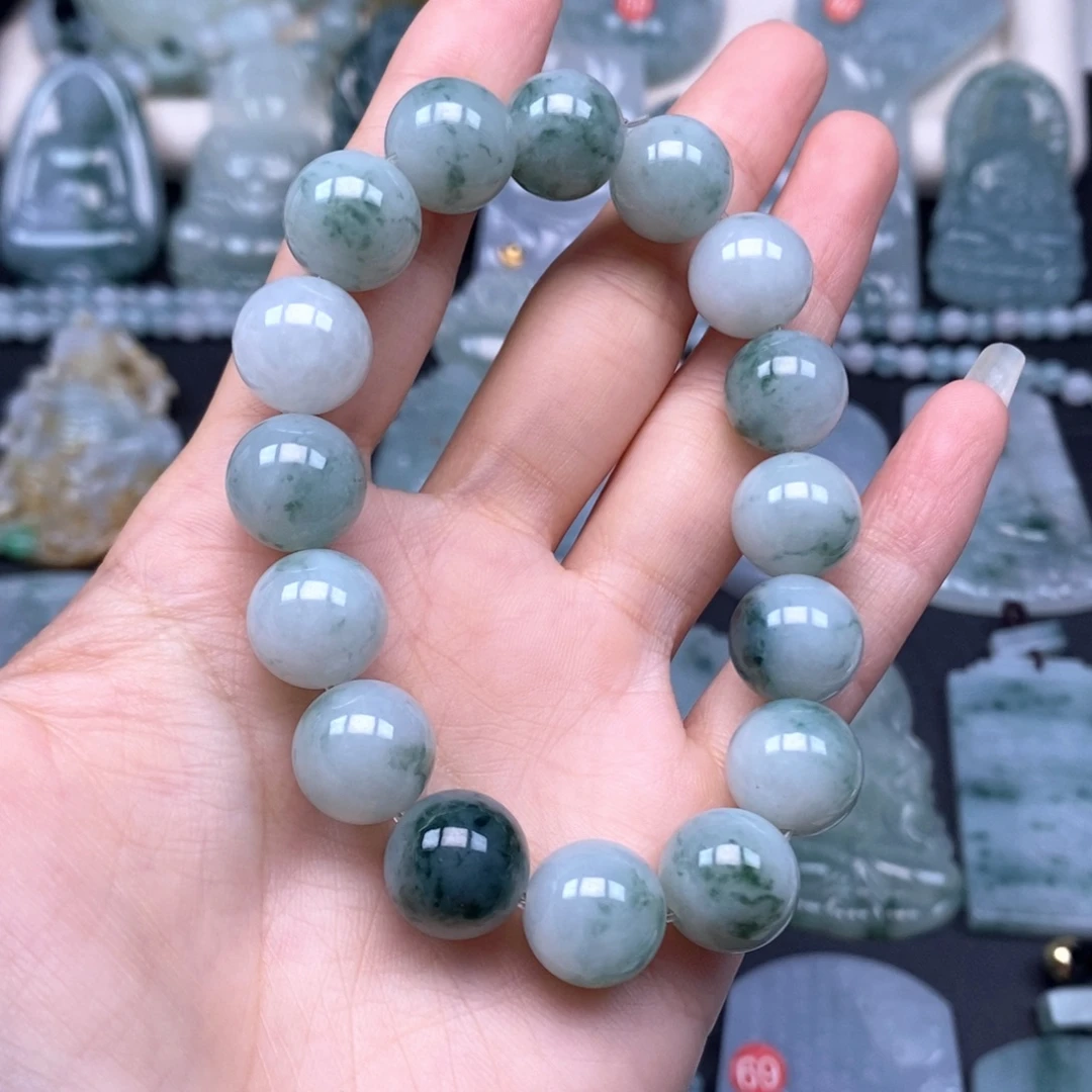 翡翠未镶嵌颈饰手串