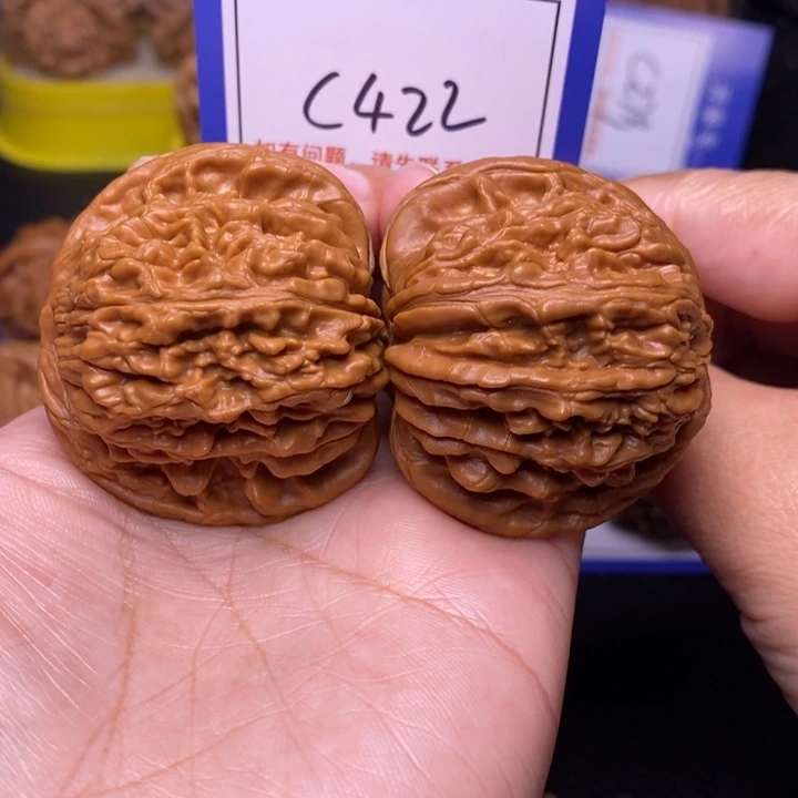 把件文玩核桃45全品四座楼c422