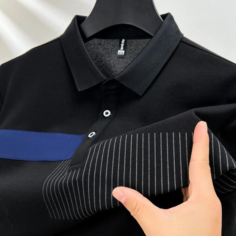 大码修身polo短袖男士抗皱polo衫速干透气薄款夏季Polo衫男