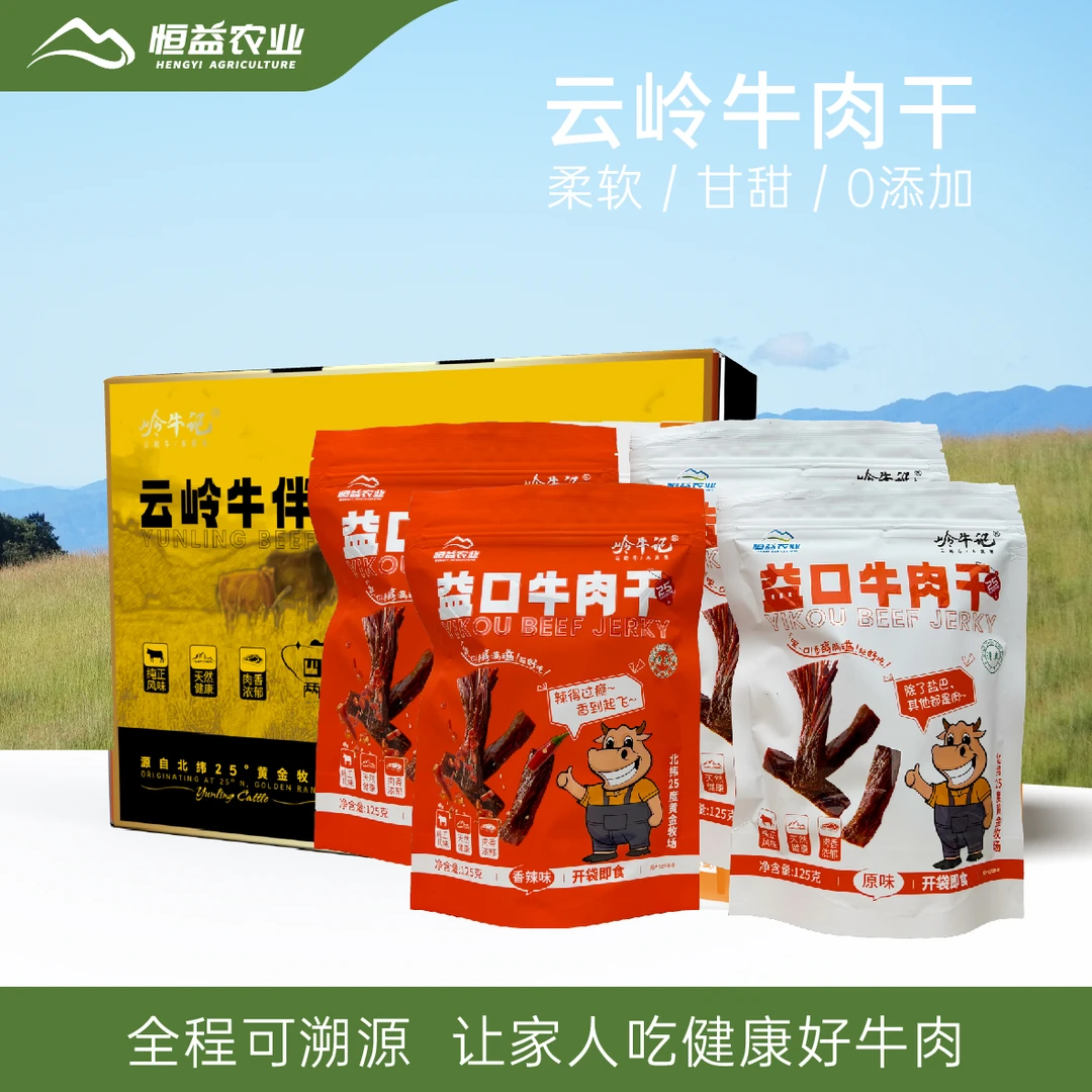 岭牛记零食解馋牛肉手撕干巴柔软醇香追剧孕妇幼儿零食腾冲特产