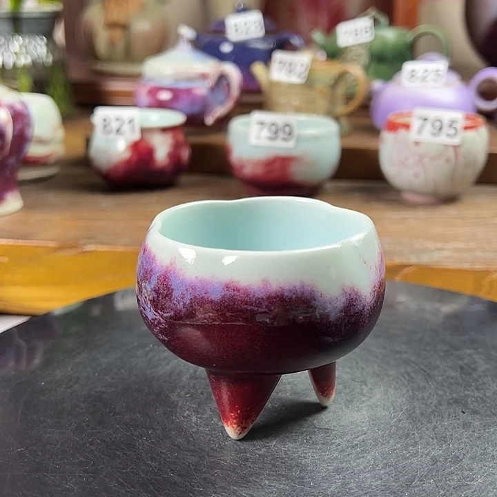 原矿钧瓷 石榴杯杯
