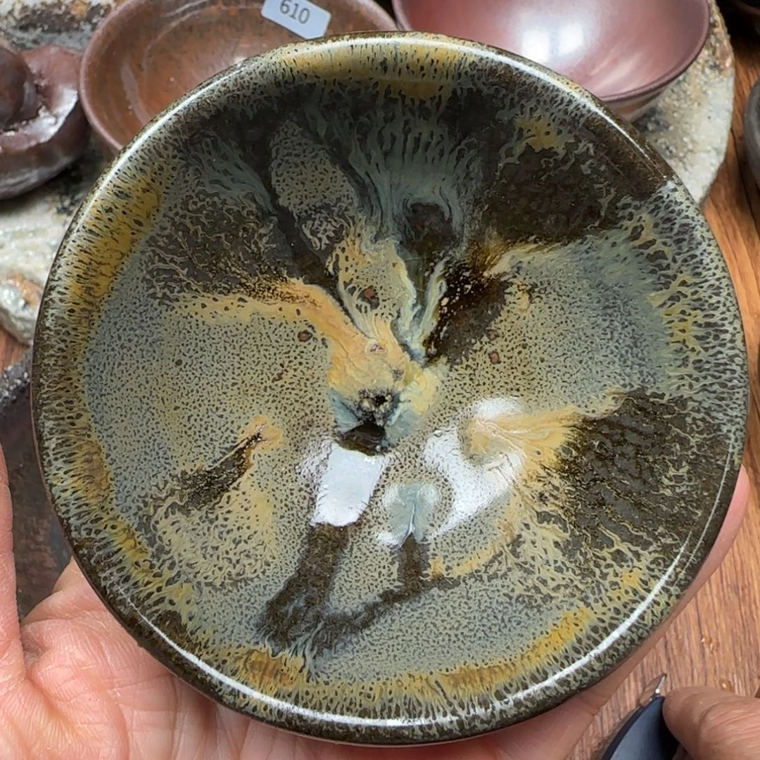 柴烧建盏茶盏茶杯614