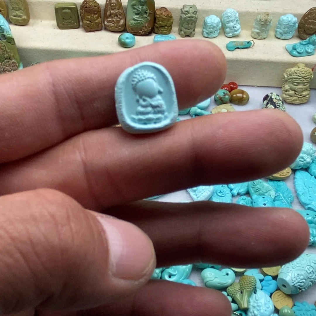 绿松石未镶嵌珠宝半成品