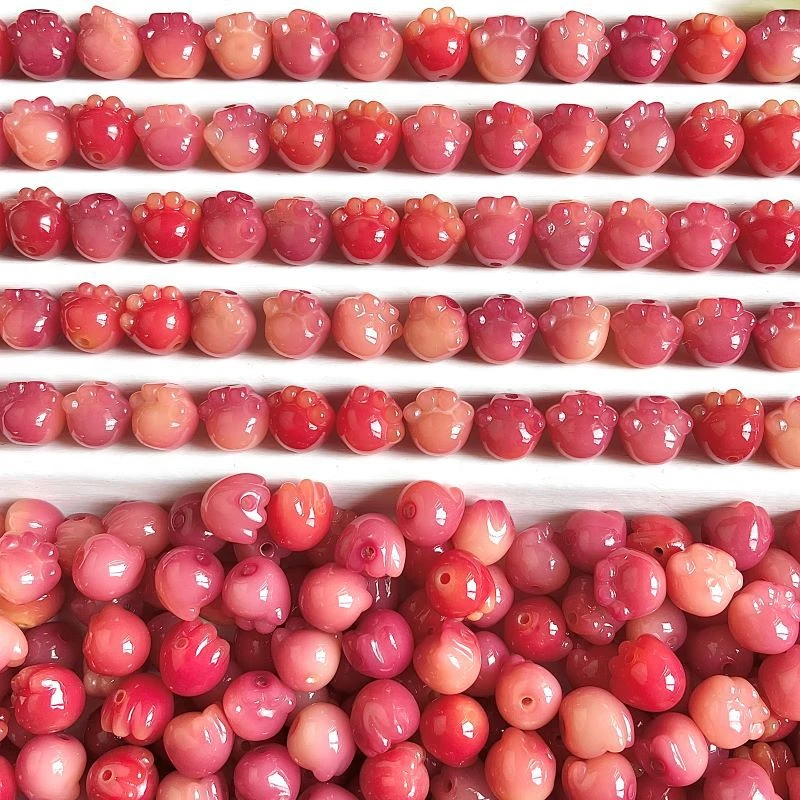 合金木质手链 猫爪 猫头 大肠 雕刻 异形 复合链接