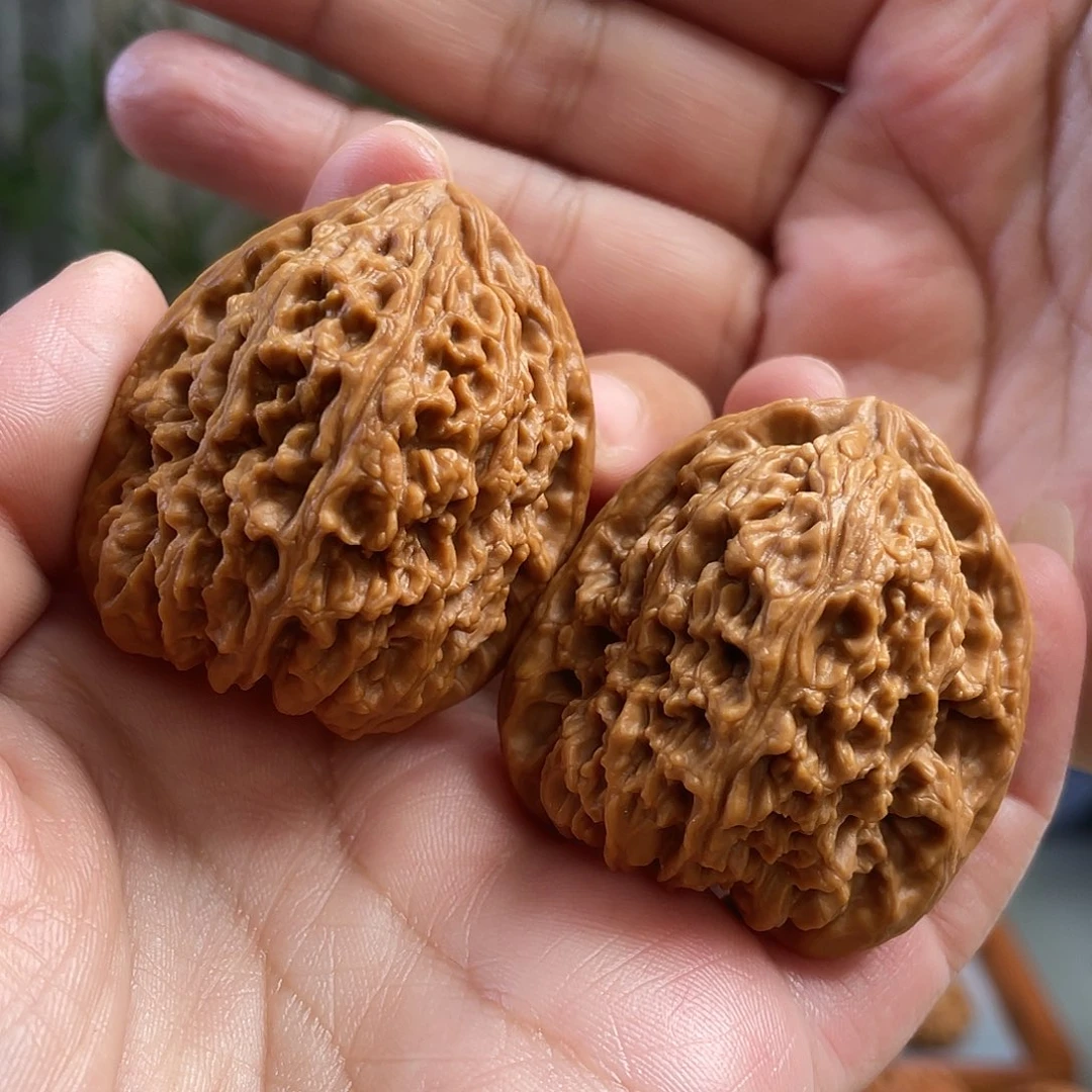桃核把件40×40涿鹿老树凹底南将石CN0893已打底