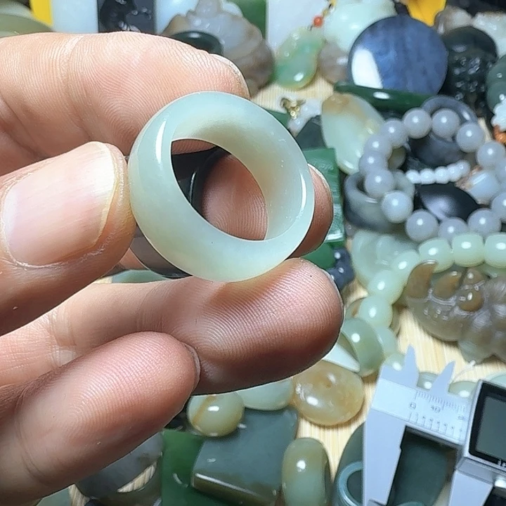 和田玉（糖玉）戒圈未镶嵌老*