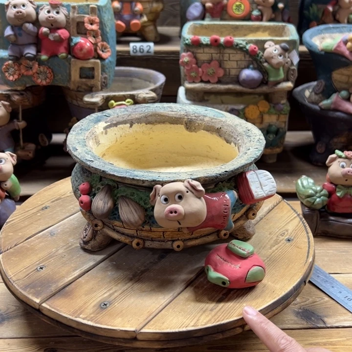 嘻哈多肉花盆百搭