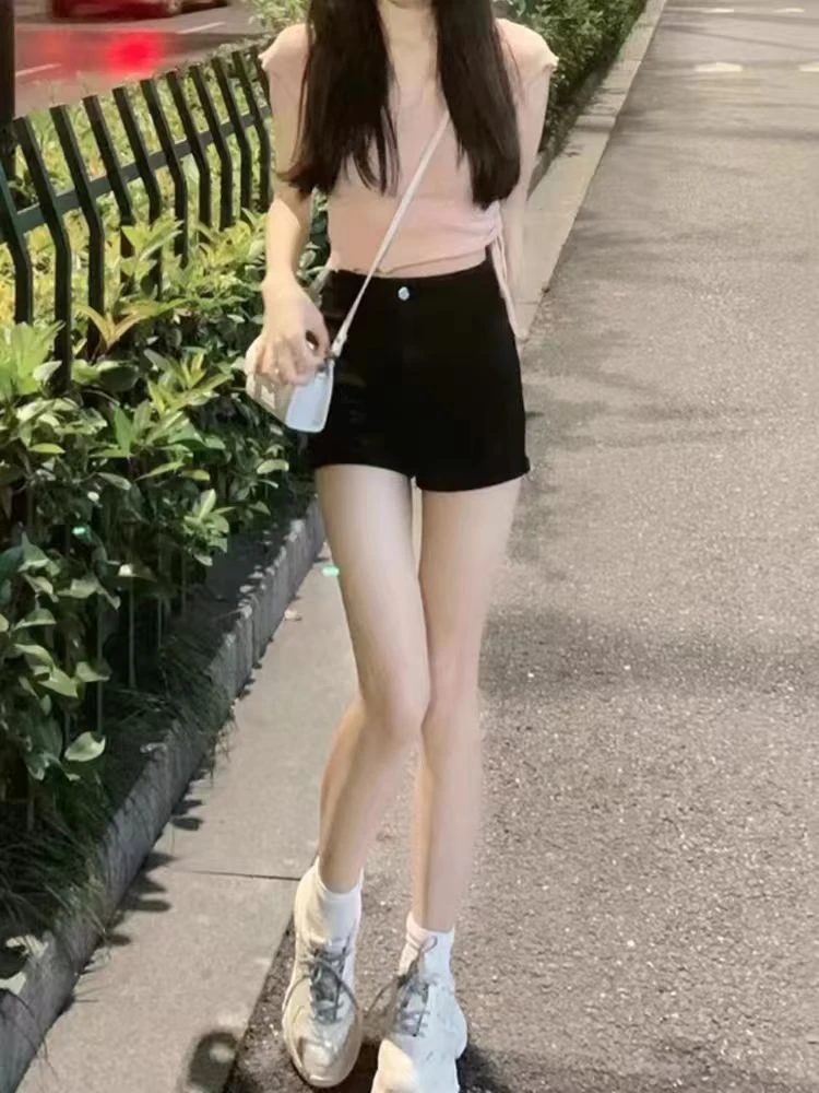 289-300韩版牛仔短裤 短裙 百搭高腰显瘦夏季