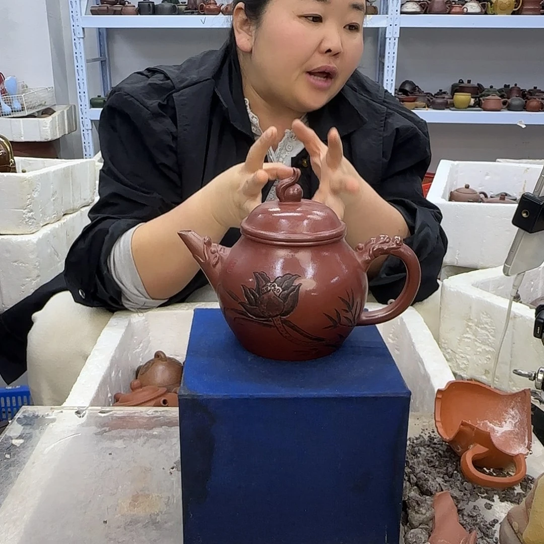 茶壶紫砂宜兴紫砂壶瑕疵处理