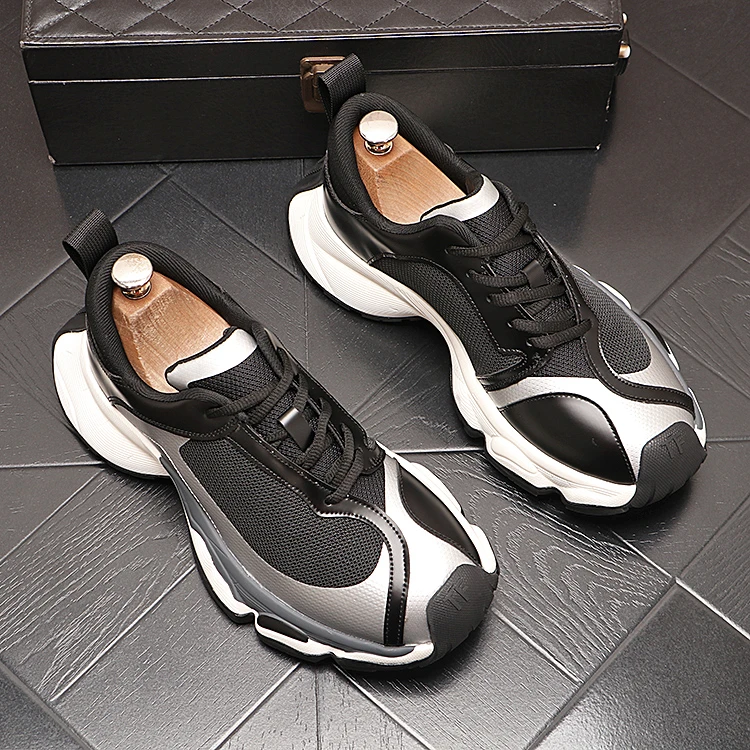 痞帅老爹鞋厚底潮流运动男士跑鞋透气潮流时尚时尚韩版跑步运动鞋