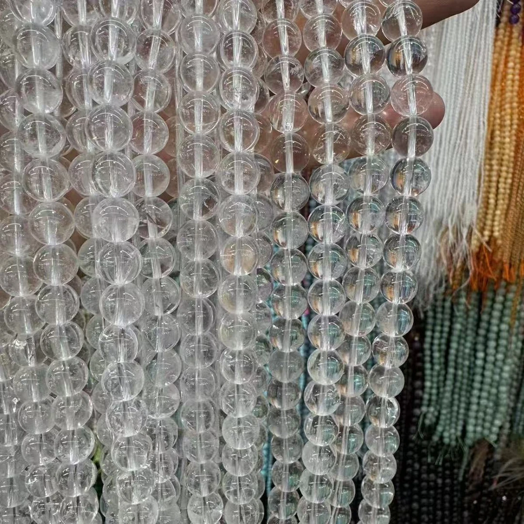 天然白水晶半成品散珠DIY串珠手链项链 多样性发其一