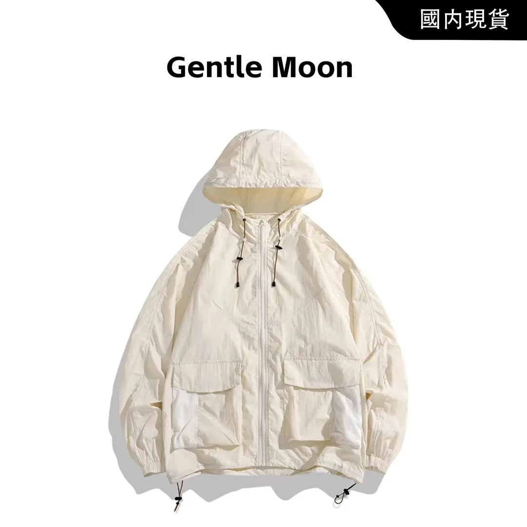 Gentle Moon冰川呼吸孔 × 顯瘦陰影剪裁夏季薄款寬鬆涼感防曬衣