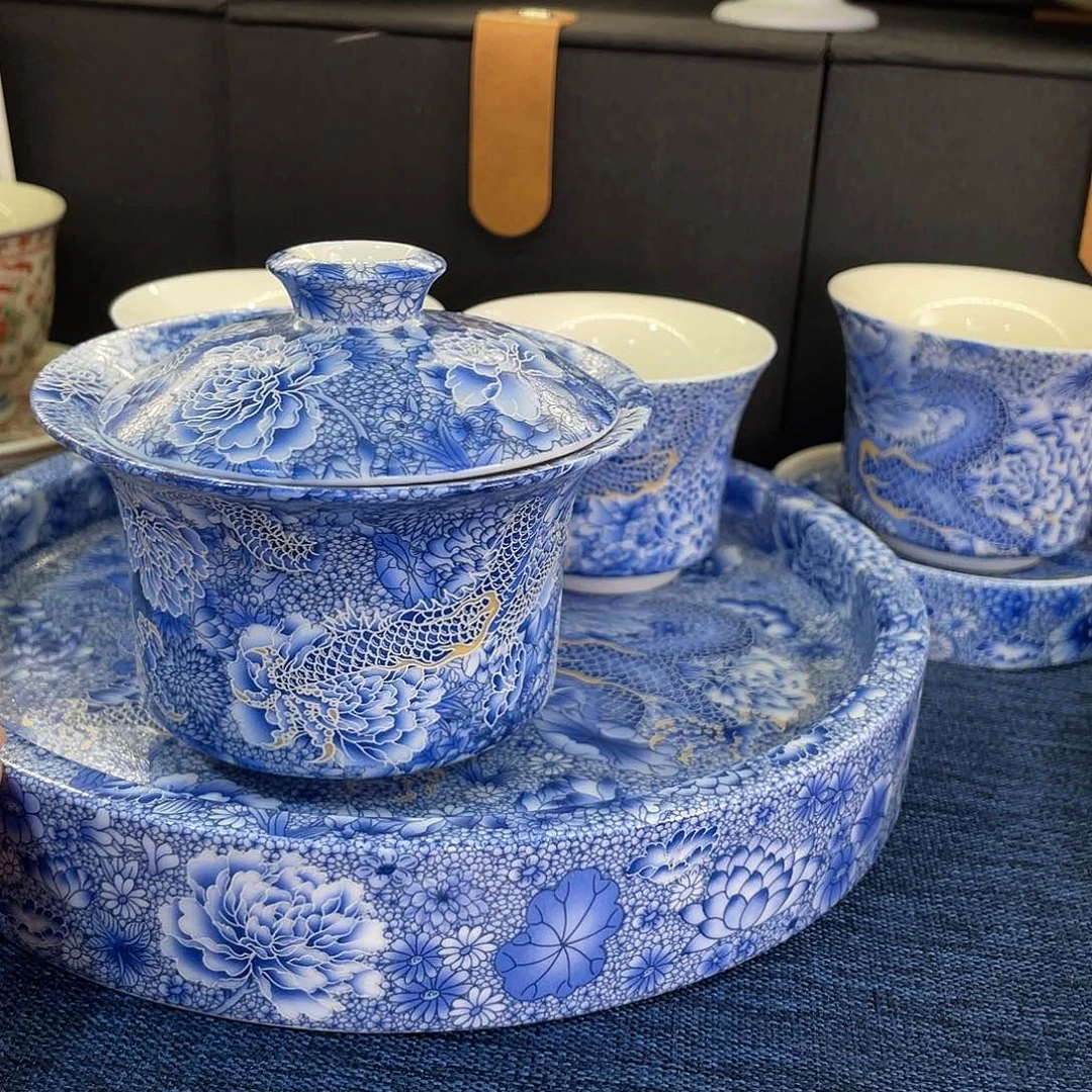 陶景德陶瓷盖碗茶具