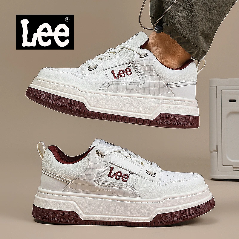 Lee男鞋2025爆款夏季透气百搭休闲鞋官方正品轻奢潮鞋子板鞋男款
