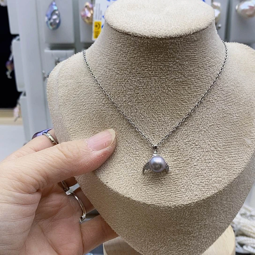 颈饰合金淡水珍珠
