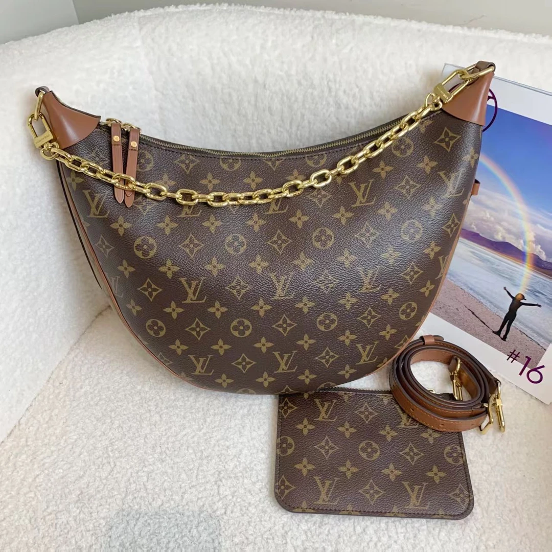 99新 LouisVuitton/路易威登 壹臻/老花loop大碗豆包 77075911