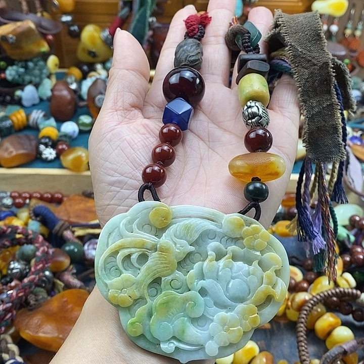 翡翠未镶嵌项链项链