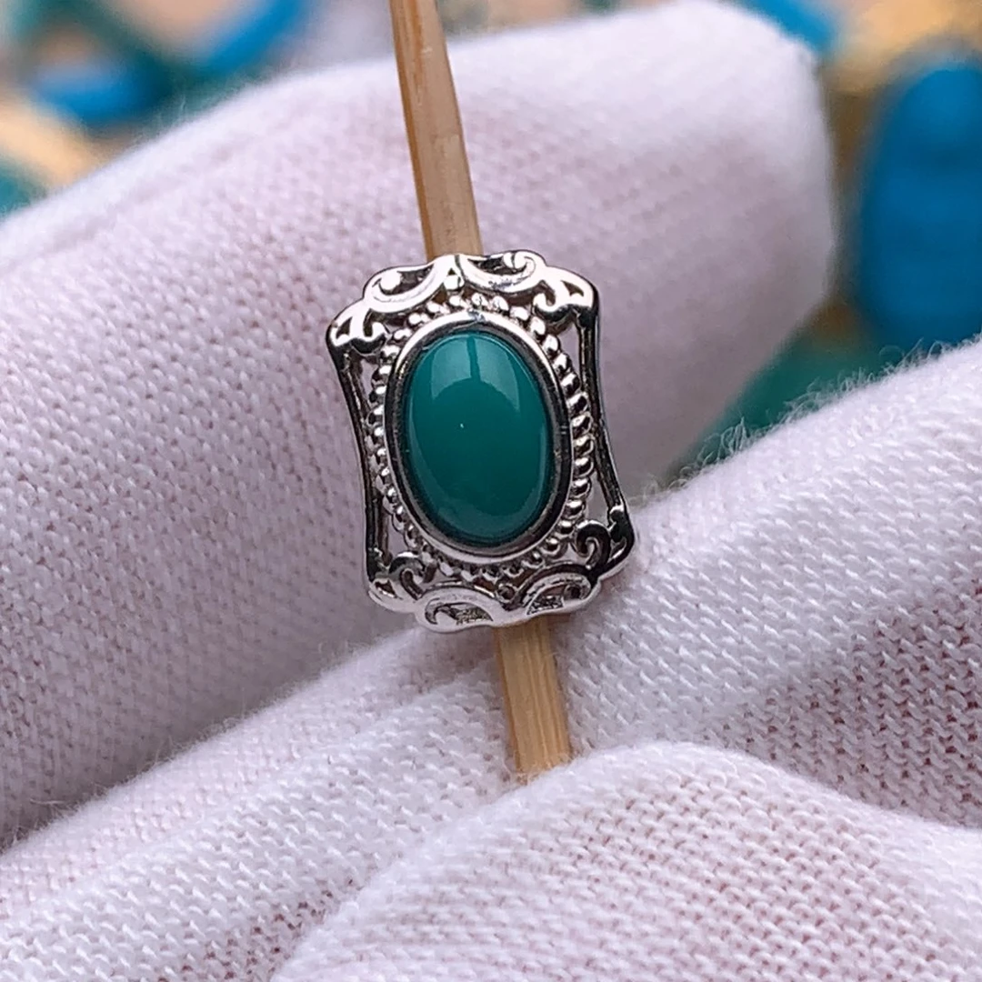 绿松石银S925镶嵌珠宝奇石