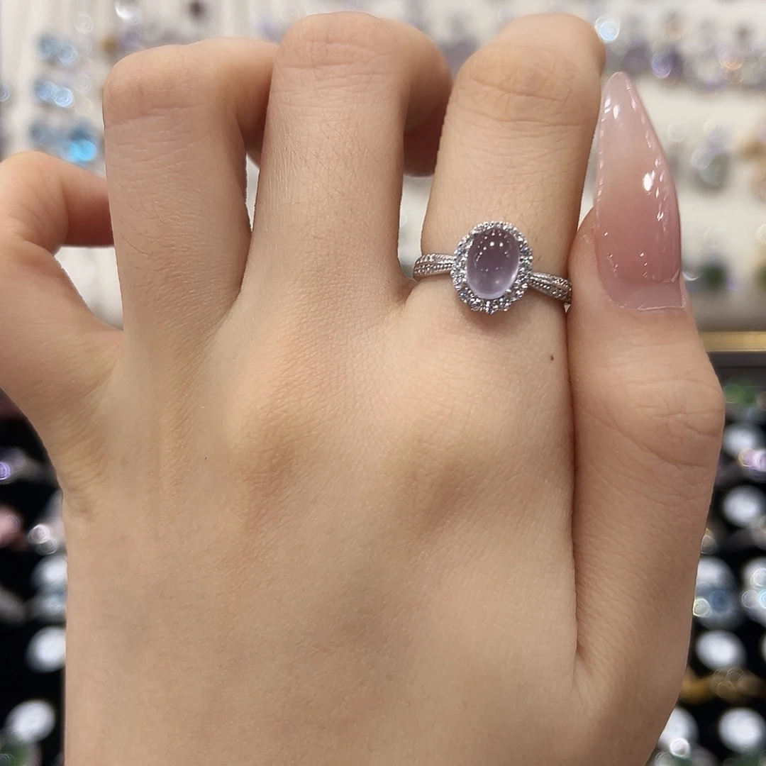 银S925镶嵌戒指萤石