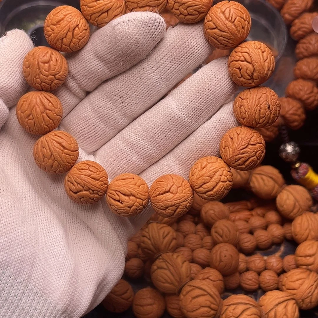 桃核手串金丝龙珠1.7