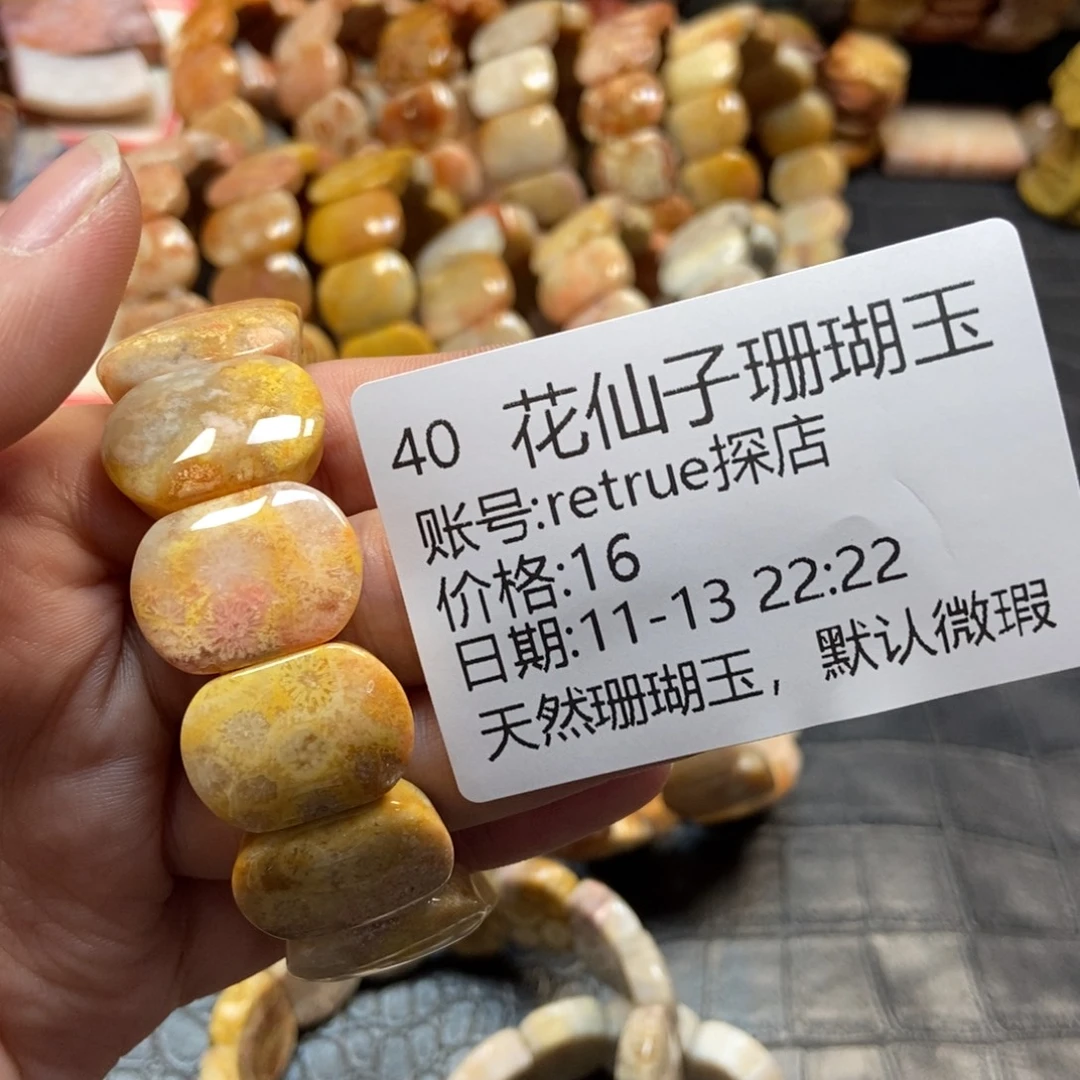 r***店硅化珊瑚（珊瑚玉）未镶嵌珠宝半成品40