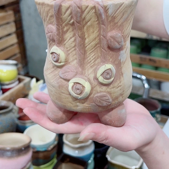 有孔，凑10元包邮陶瓷花盆发货！