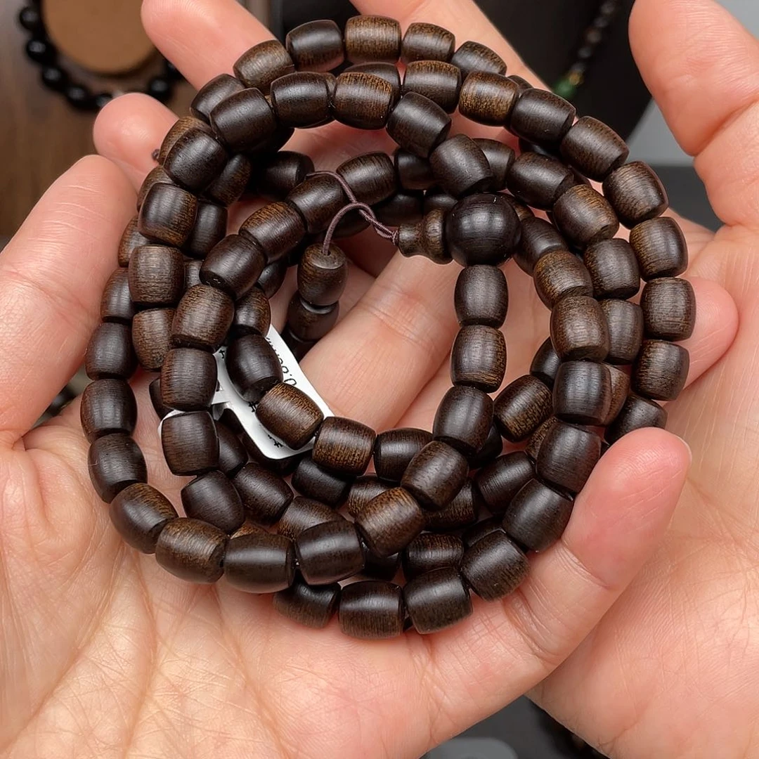 沉香手串倾****老越南芽庄白棋0.8雷击