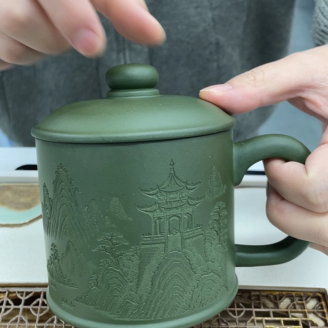 紫砂茶杯紫砂新绿