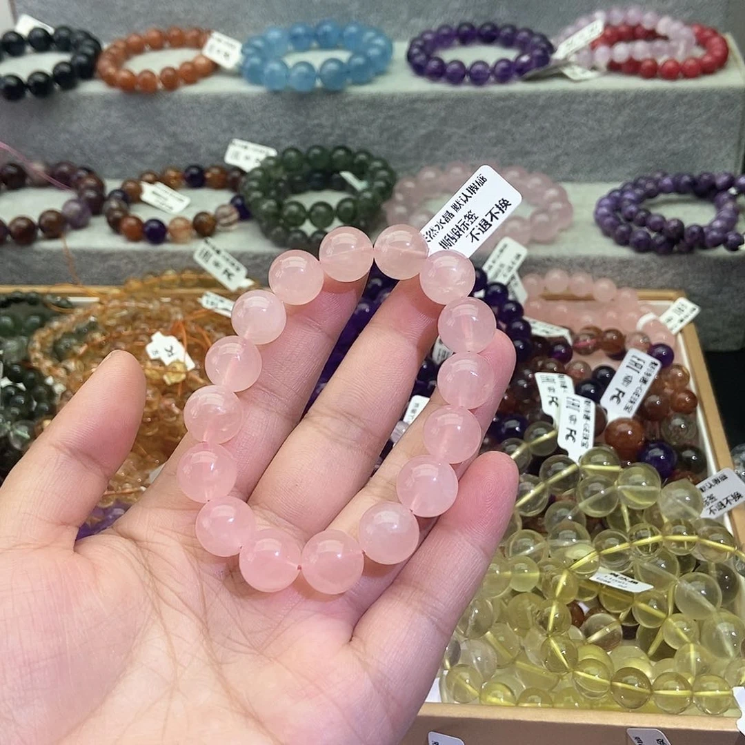 水晶手链未镶嵌巧**脑粉水晶12+