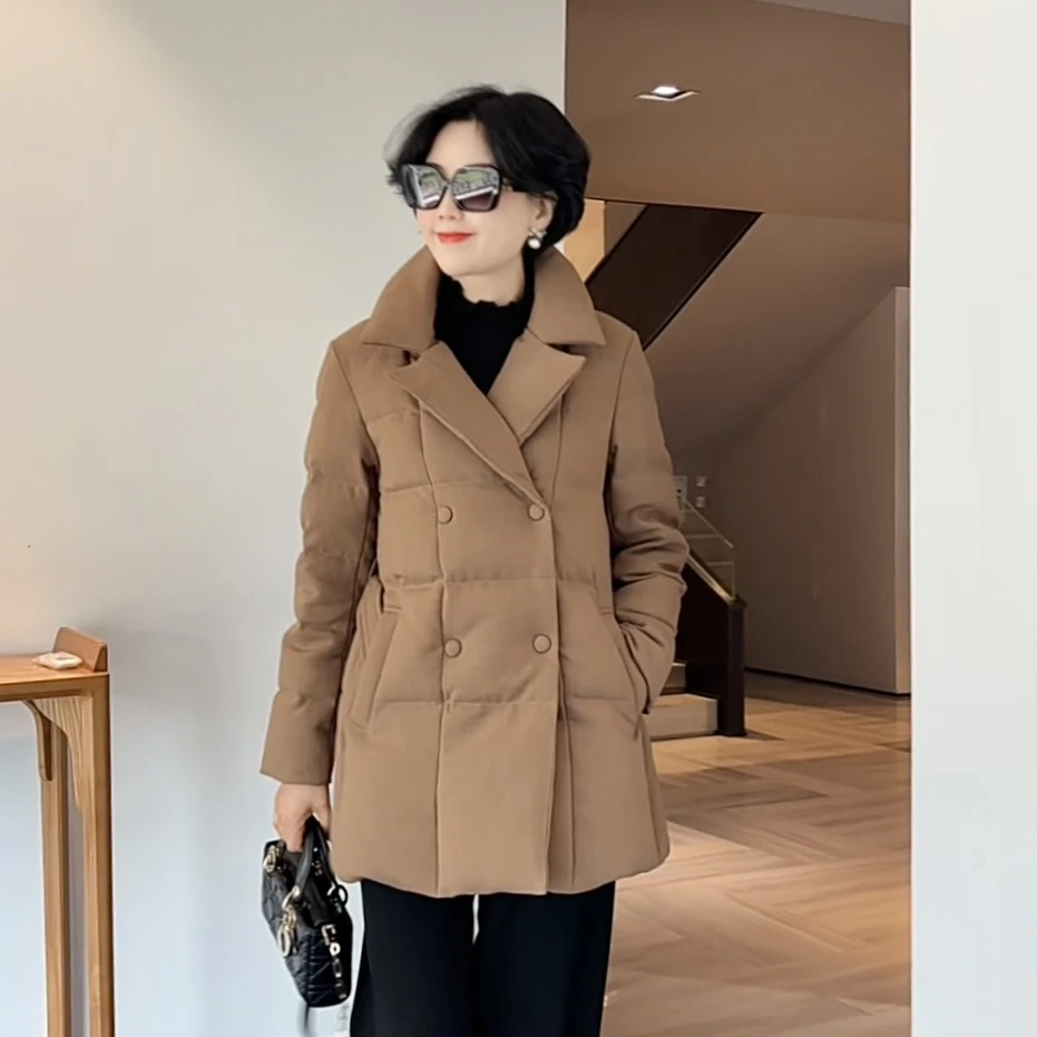 90白鹅绒新款加厚立领修身显瘦羽绒服018