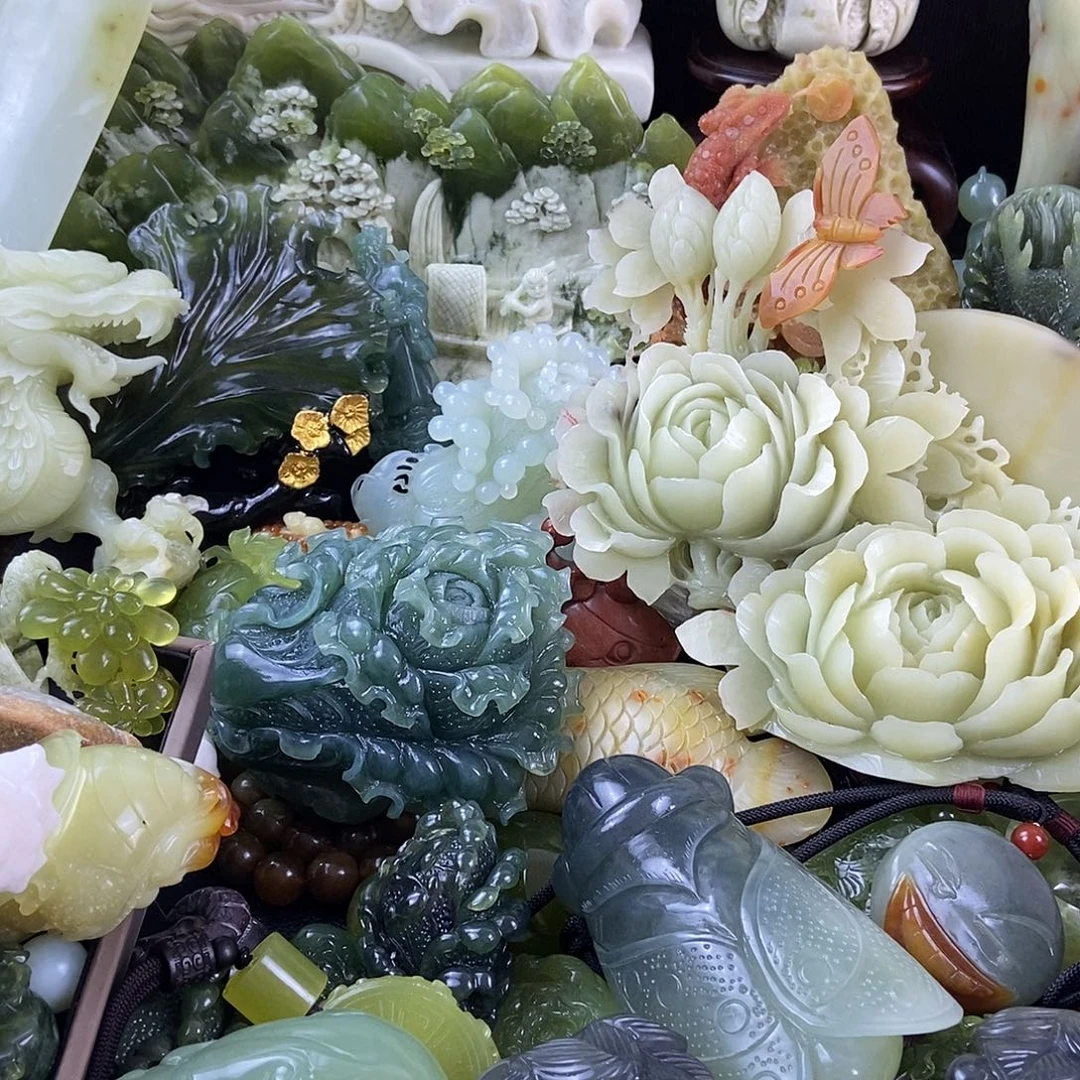 蛇纹石玉未镶嵌手把